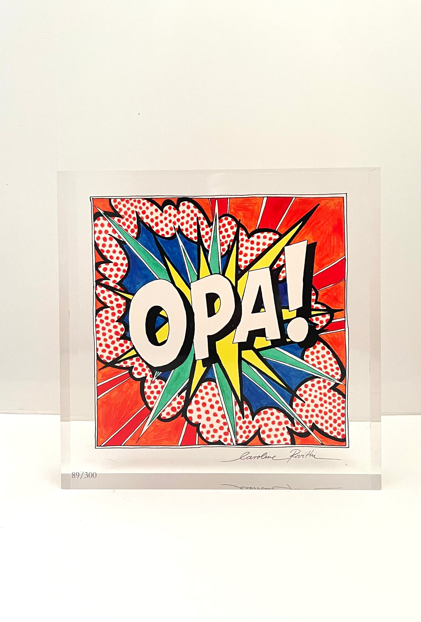 "OPA!", digital print on plexiglass