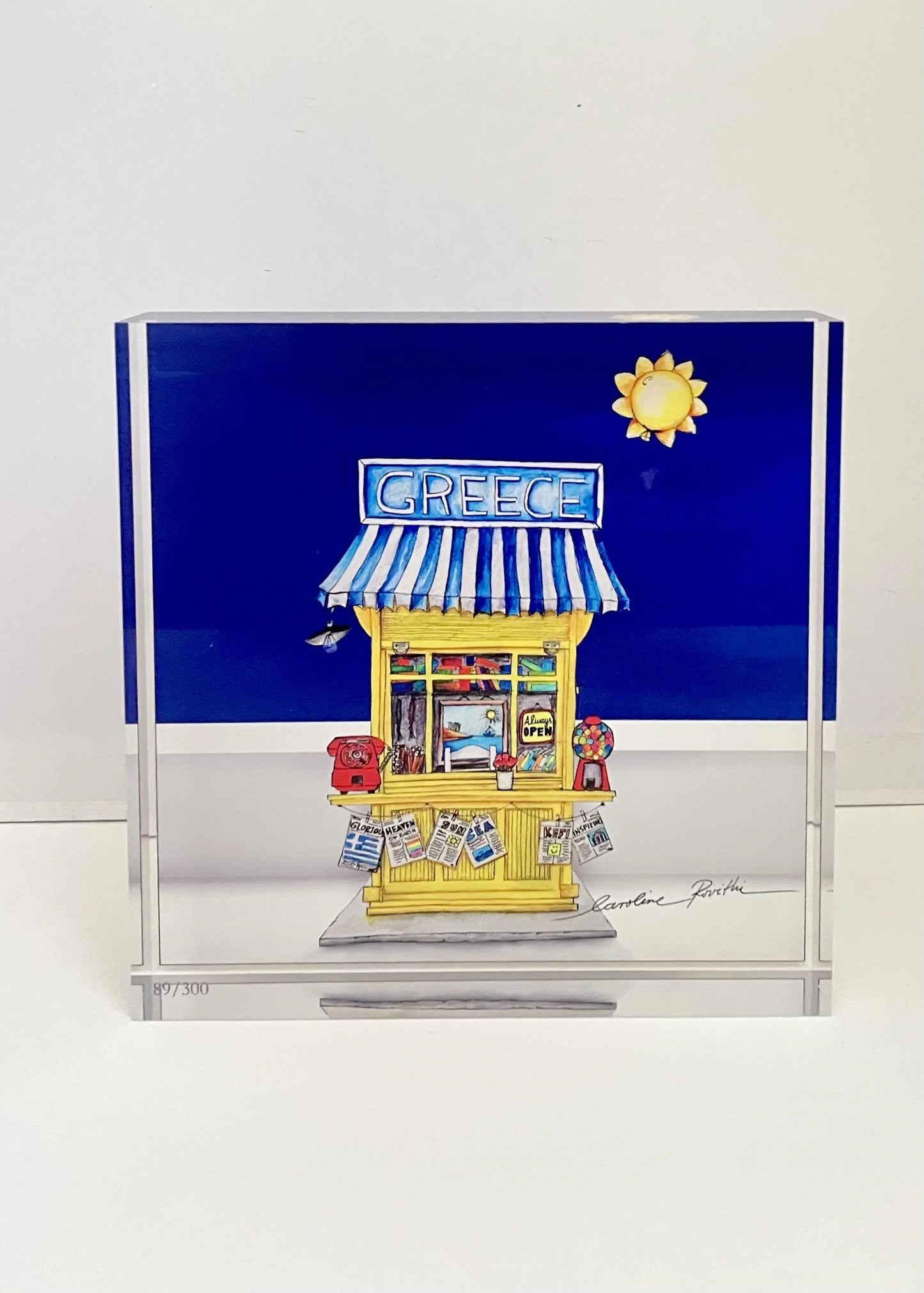 "Kiosk of Greece", digital print on plexiglass