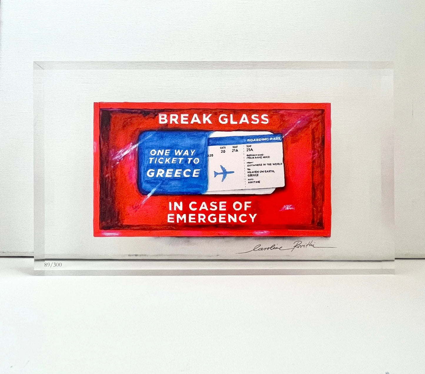 "One way ticket to Greece"