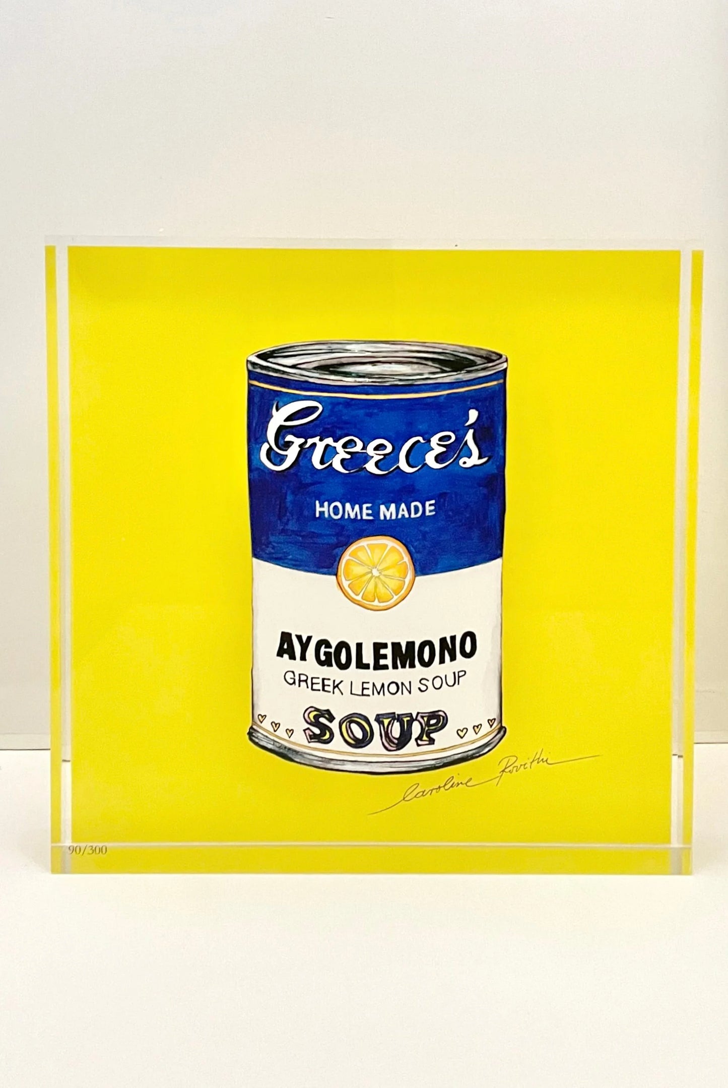 "Aygolemono", digital print on plexiglass