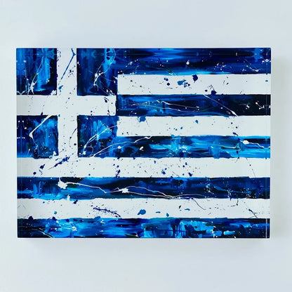 "Splashing greek flag"